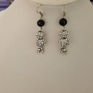 Black and Silver Earrings